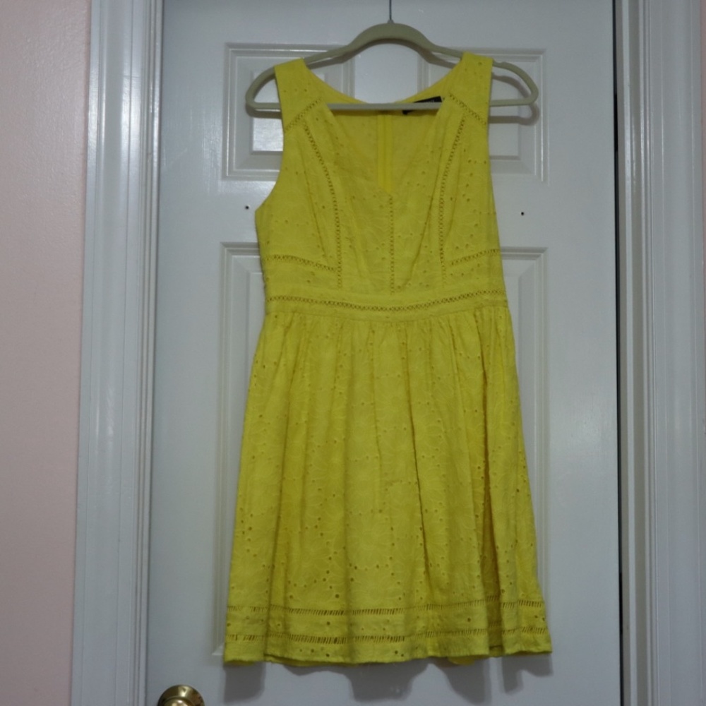 Wells Grace Yellow Lace Dress